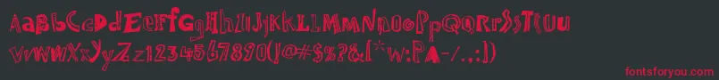 JambalayaTooItcTt Font – Red Fonts on Black Background