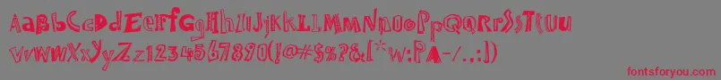 JambalayaTooItcTt Font – Red Fonts on Gray Background