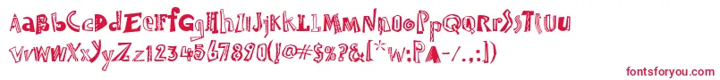 JambalayaTooItcTt Font – Red Fonts on White Background