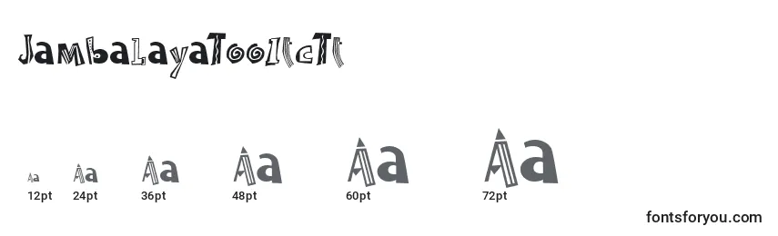 JambalayaTooItcTt Font Sizes