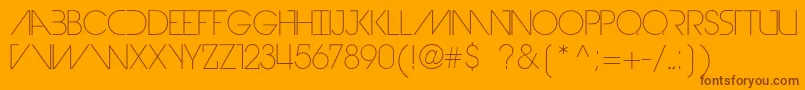 DevilBreezeLight Font – Brown Fonts on Orange Background