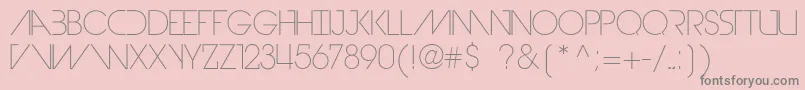 DevilBreezeLight Font – Gray Fonts on Pink Background