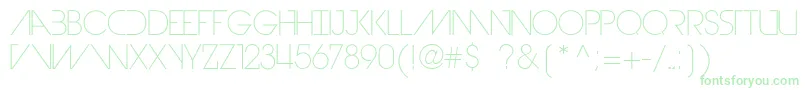 DevilBreezeLight Font – Green Fonts on White Background