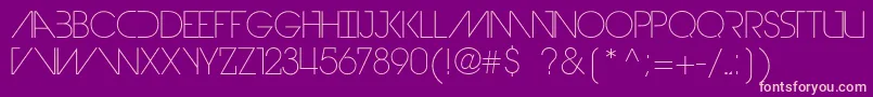 DevilBreezeLight Font – Pink Fonts on Purple Background