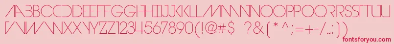 DevilBreezeLight Font – Red Fonts on Pink Background