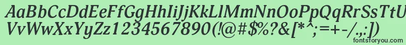 フォントAdoniscBolditalic – 緑の背景に黒い文字