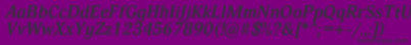 AdoniscBolditalic Font – Black Fonts on Purple Background