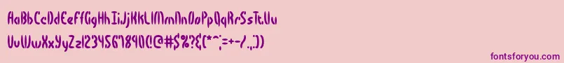 Bocuma-Schriftart – Violette Schriften auf rosa Hintergrund