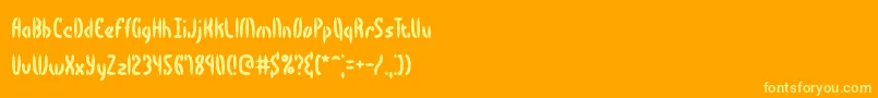 Bocuma Font – Yellow Fonts on Orange Background