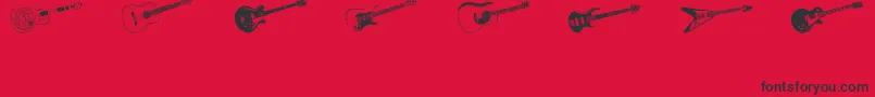 DjStringed Font – Black Fonts on Red Background