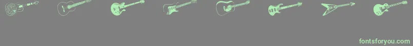 DjStringed Font – Green Fonts on Gray Background