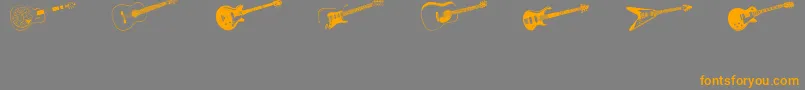 DjStringed-fontti – oranssit fontit harmaalla taustalla
