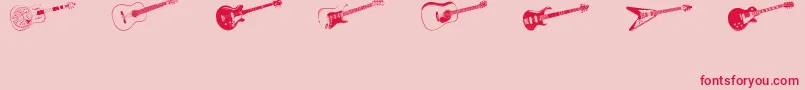 DjStringed-Schriftart – Rote Schriften auf rosa Hintergrund