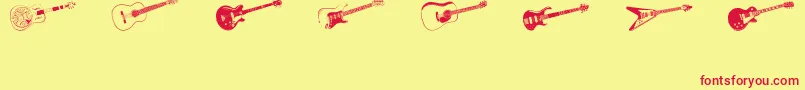 DjStringed Font – Red Fonts on Yellow Background