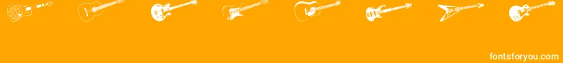 DjStringed Font – White Fonts on Orange Background