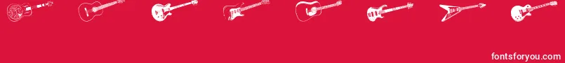 DjStringed Font – White Fonts on Red Background