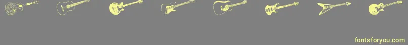 DjStringed Font – Yellow Fonts on Gray Background