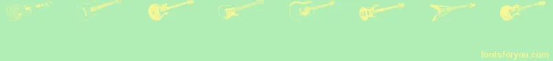 DjStringed Font – Yellow Fonts on Green Background