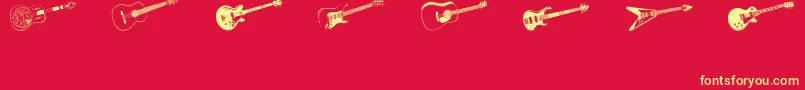 fuente DjStringed – Fuentes Amarillas Sobre Fondo Rojo