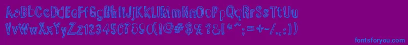 YummyLollipop Font – Blue Fonts on Purple Background