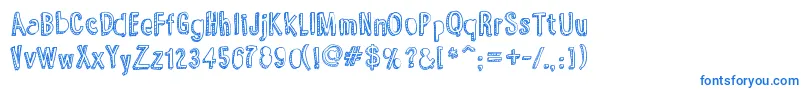 YummyLollipop Font – Blue Fonts on White Background