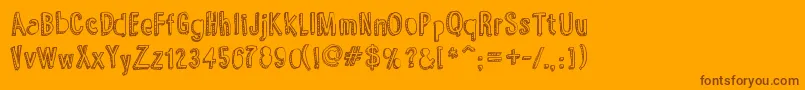 YummyLollipop Font – Brown Fonts on Orange Background