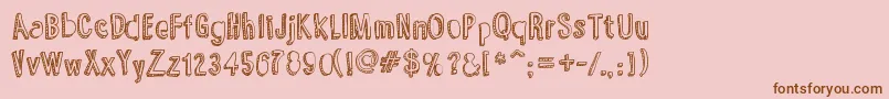 YummyLollipop Font – Brown Fonts on Pink Background