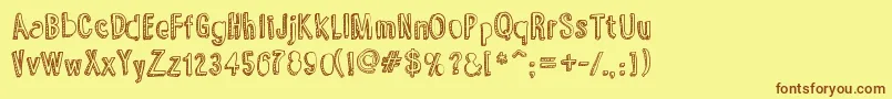 YummyLollipop Font – Brown Fonts on Yellow Background