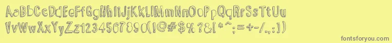 YummyLollipop Font – Gray Fonts on Yellow Background