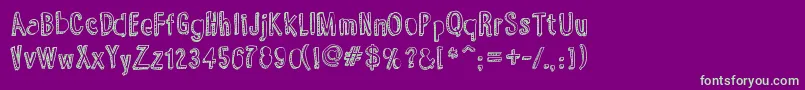 YummyLollipop Font – Green Fonts on Purple Background