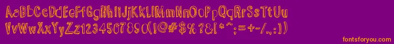 YummyLollipop Font – Orange Fonts on Purple Background