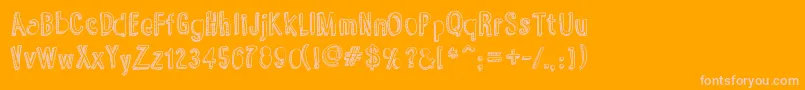 YummyLollipop Font – Pink Fonts on Orange Background