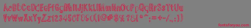 YummyLollipop Font – Red Fonts on Gray Background