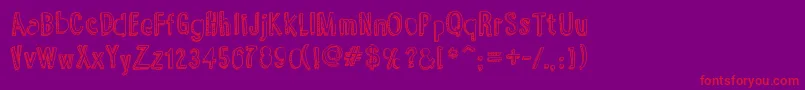 YummyLollipop Font – Red Fonts on Purple Background