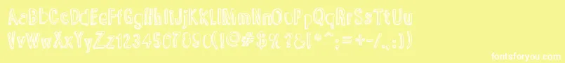 YummyLollipop Font – White Fonts on Yellow Background