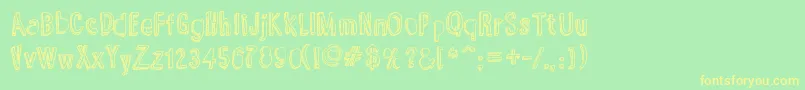 YummyLollipop Font – Yellow Fonts on Green Background