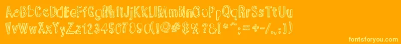 YummyLollipop Font – Yellow Fonts on Orange Background