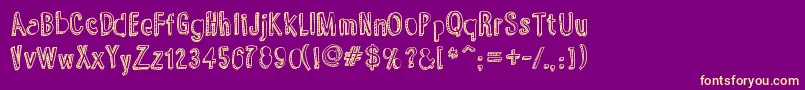 YummyLollipop Font – Yellow Fonts on Purple Background