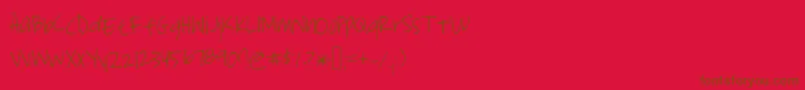 Stormysfont Font – Brown Fonts on Red Background