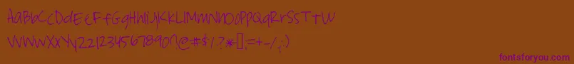 Stormysfont Font – Purple Fonts on Brown Background