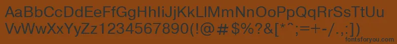 フォントNthelveticaNormaloblique – 黒い文字が茶色の背景にあります