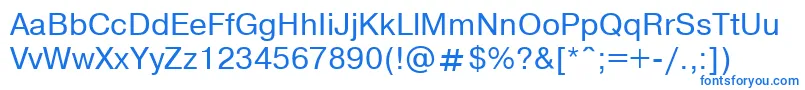 NthelveticaNormaloblique Font – Blue Fonts on White Background
