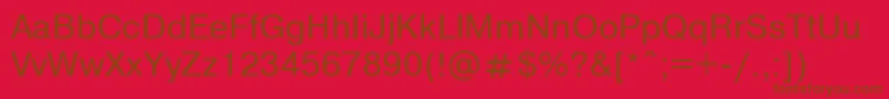 NthelveticaNormaloblique Font – Brown Fonts on Red Background