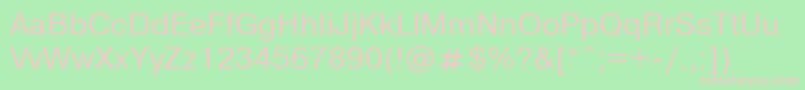 フォントNthelveticaNormaloblique – 緑の背景にピンクのフォント