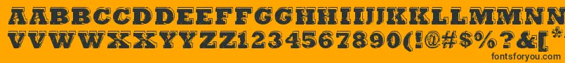 HangbordDsg Font – Black Fonts on Orange Background