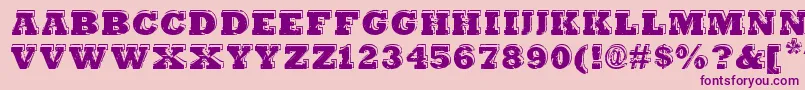 HangbordDsg Font – Purple Fonts on Pink Background