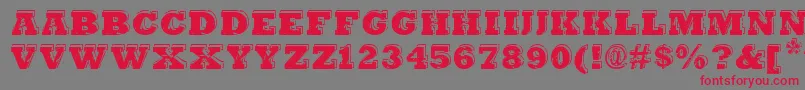 HangbordDsg Font – Red Fonts on Gray Background