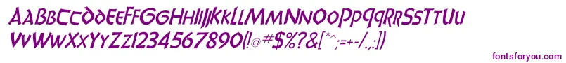 UnciadisItalic-fontti – violetit fontit