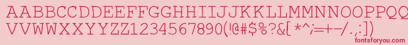 Autumn Font – Red Fonts on Pink Background
