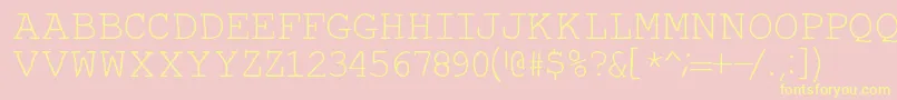 Autumn Font – Yellow Fonts on Pink Background